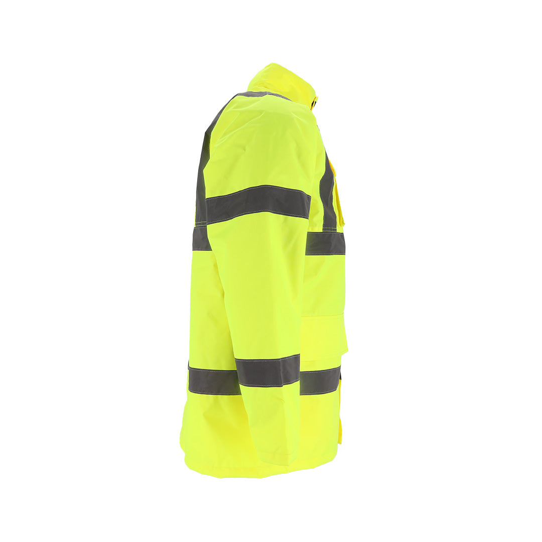 Zijkant van hogezichtbaarheidsjas