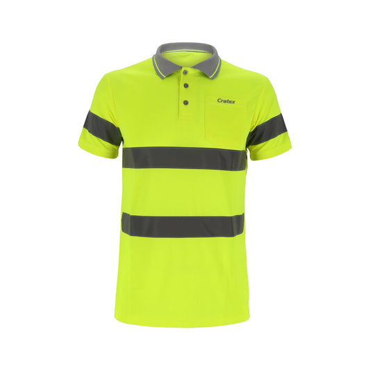 Fluorescerend gele polo met Cratex logo